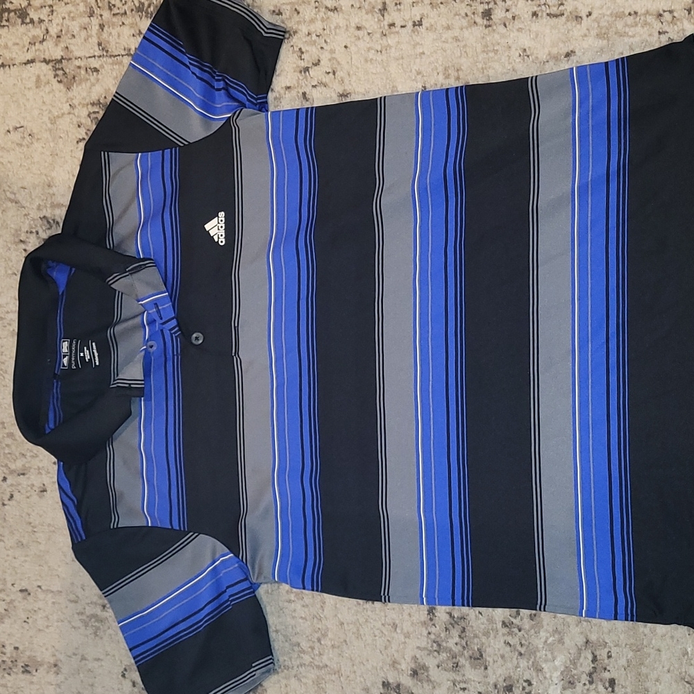 Mens Size Medium Adidas Golf Shirt, Pure Motion. Short Sleeve